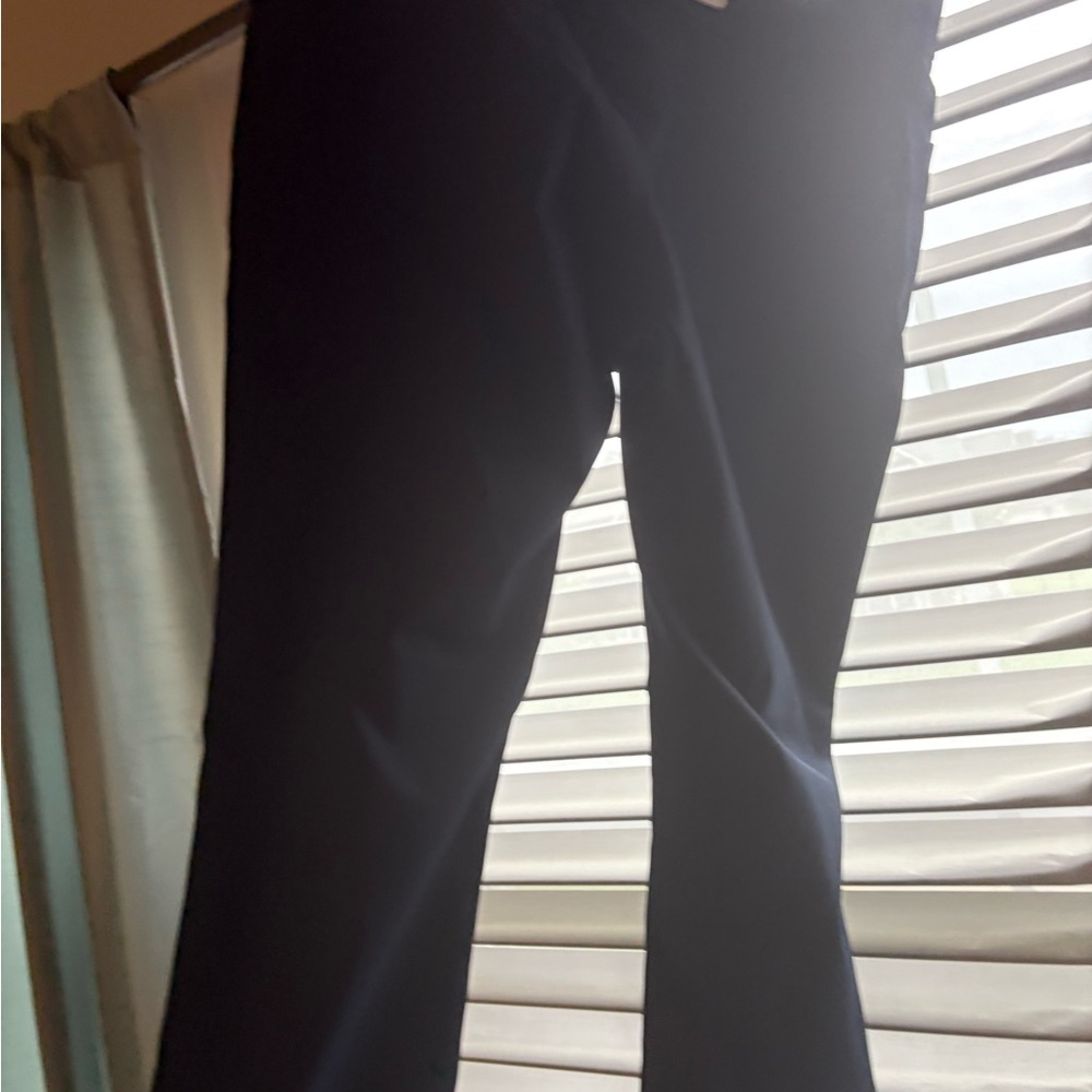 J. Crew Navy Trousers with Zipper Detail
